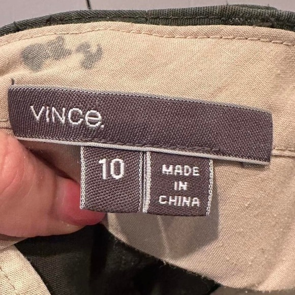 Vince Women's Green Straight Slim Chino Pants Size 10 - Picture 3 of 4